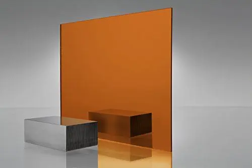 Amber 2422 Plaskolite Mirror Acrylic - 3mm